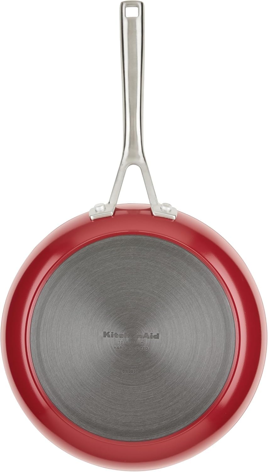 KitchenAid Hard Anodized Ceramic 9-Piece Nonstick Cookware Set – Includes Fry Pans, Saucepan, Stockpot, Durable, Even Heating, Oven Safe to 500°F, Empire Red