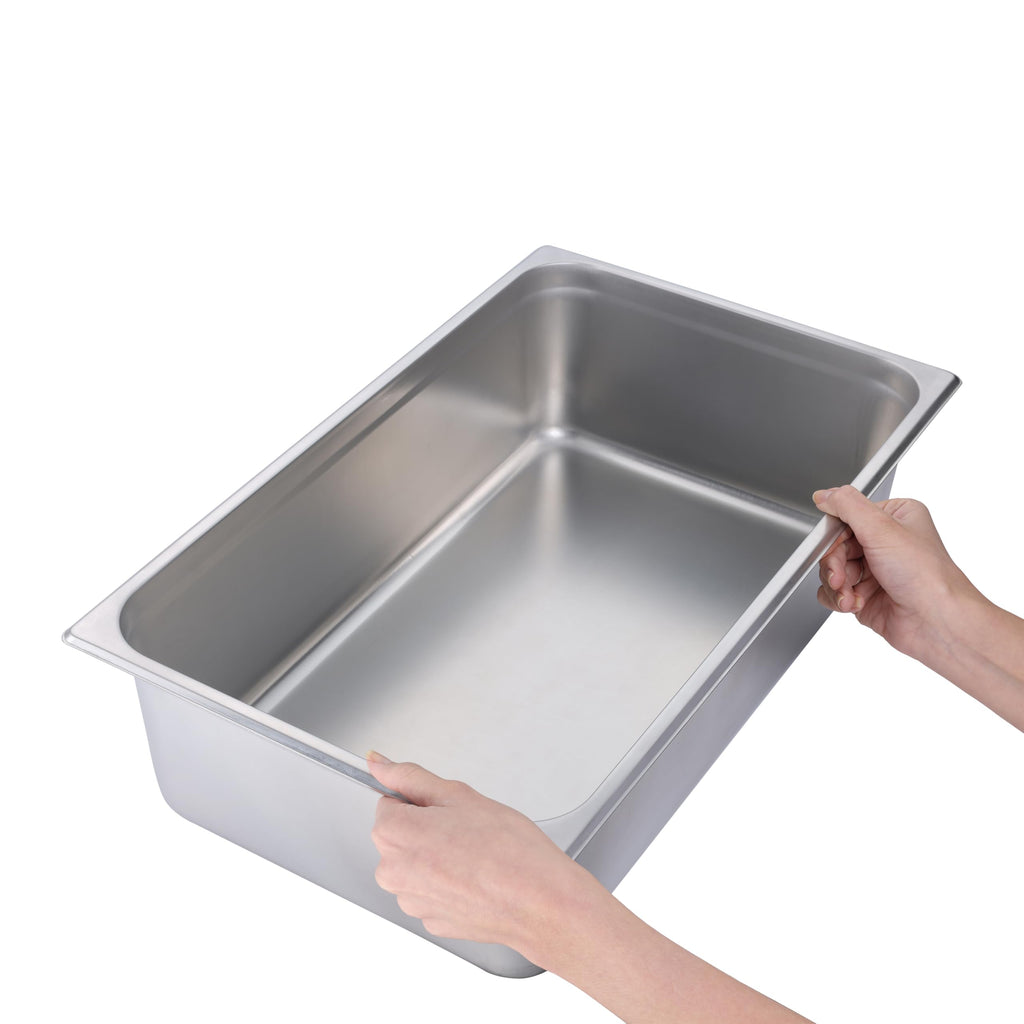 BIRDROCK HOME Stainless Steel Steam Table Pan - Hotel, Restaurant & Catering Supplies - 24 Gauge Steel, 21.3 qt Capacity - Meal Prep, Cooking, & Food Storage Container - 6" Depth, Full-Size (6 Pack)