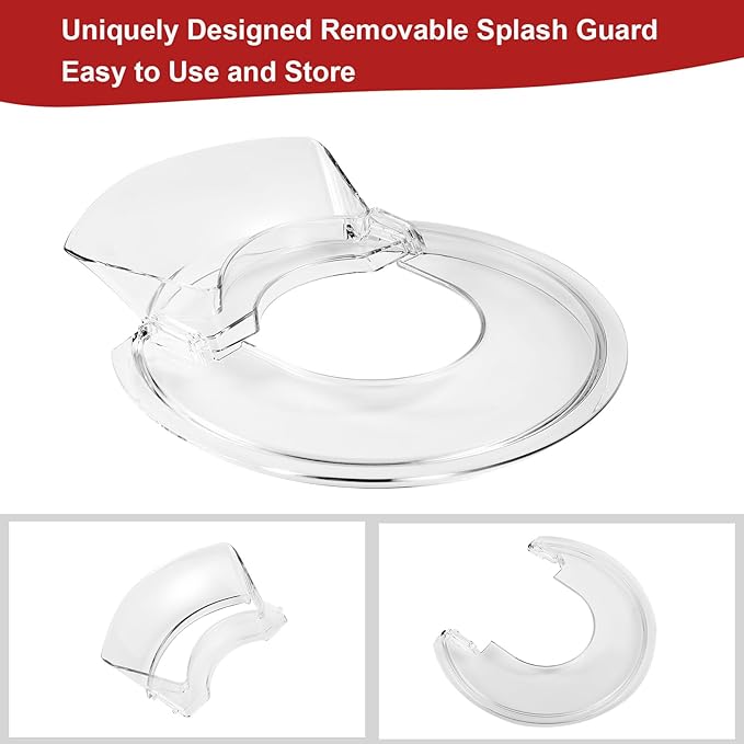Pouring Shield for KitchenAid 4.5-5 Quart Tilt-Head Stand Mixers