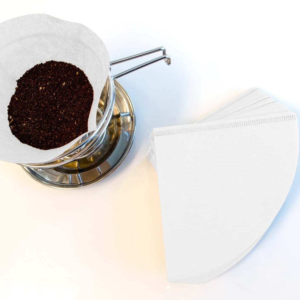 Bolio Premium Hemp White Paper Cone Coffee Filters - Peroxide Whitened - Compatible with V60 and All No.2 Size Pour Over Drippers - (Pack of 100)