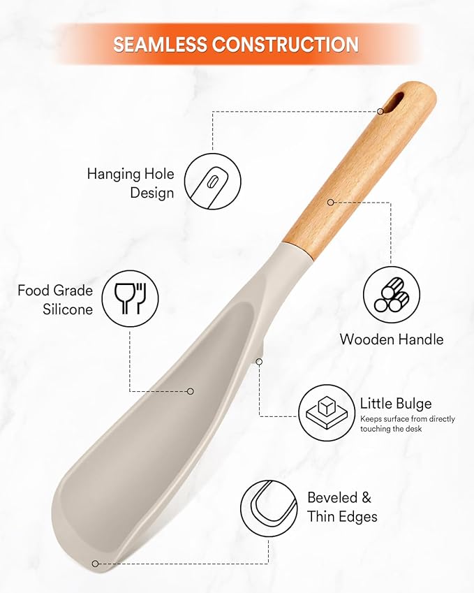 Badiano Cooking Spoon and Rice Scooper for Nonstick Cookware,Multi-function