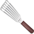 HUMBEE 6 Inches Fish Turner, Slotted Fish Spatula Dishwasher Safe NSF, Shovel Brown
