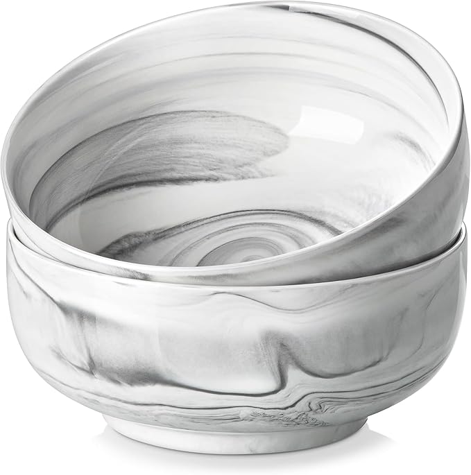 MALACASA Salad Soup Bowls Set of 2, 44 OZ Ceramic Bowls for Kitchen