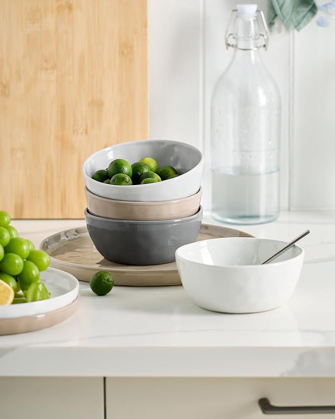 Famiware Mars Stoneware Dinnerware Set for 4, Multi-color