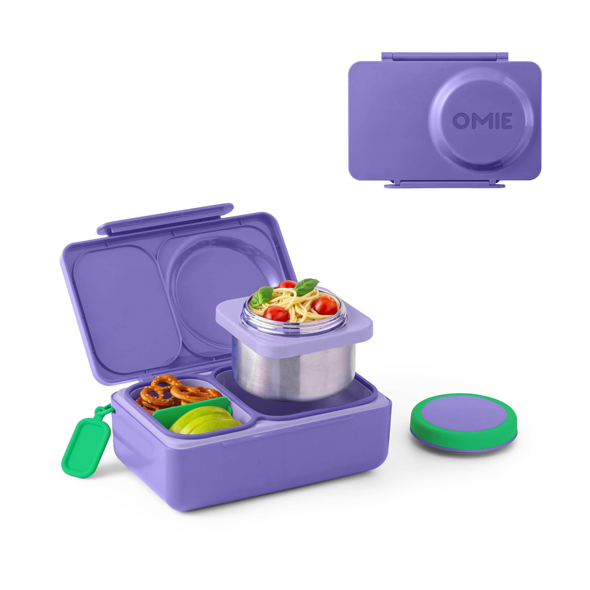 Omie OmieBox UP Kids Insulated Bento Box, Galaxy Purple
