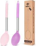 BUNDLEPRO Silicone Cooking Spoons for Non Stick Cookware, 2 Pack