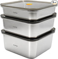 YUPER Stainless Steel Food Storage Containers, 3 Pack (40+67+88OZ)