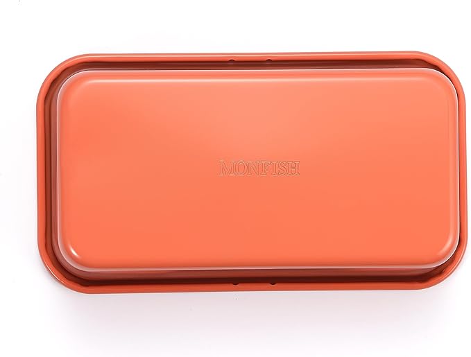 Monfish 1lb Bread Loaf Pan 2pcs, 9x5 carbon steel Non Stick