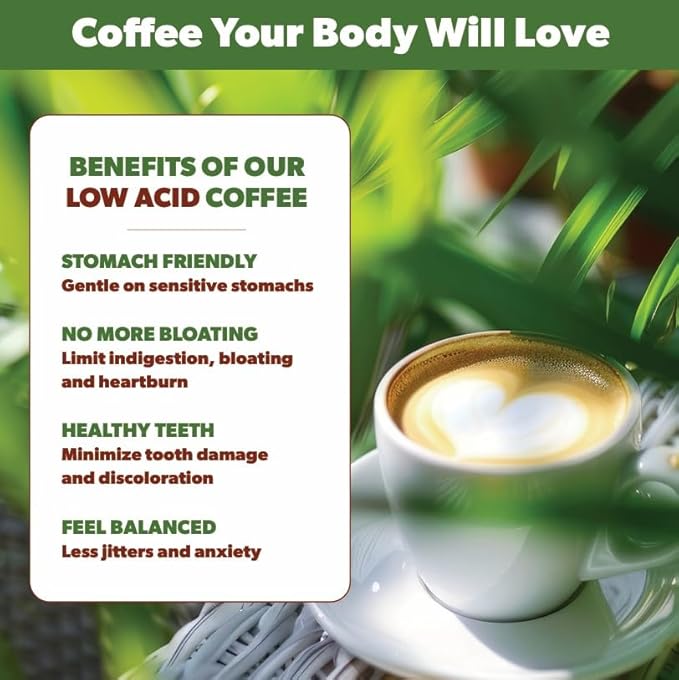 Java Planet Low Acid Organic Coffee, Black Magic, Medium Dark Roast, 16 oz
