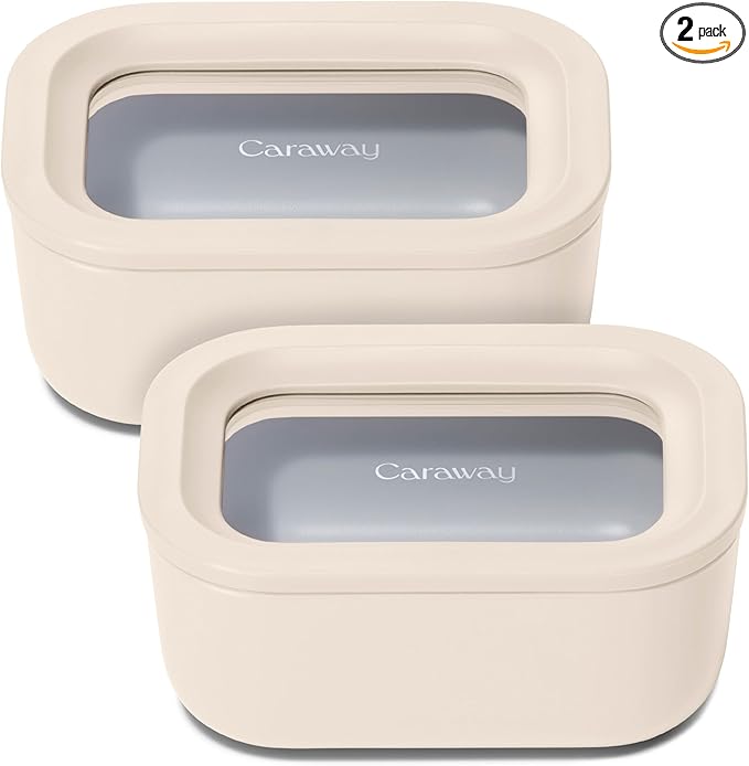 Caraway 2-Piece Glass Food Storage Container Set