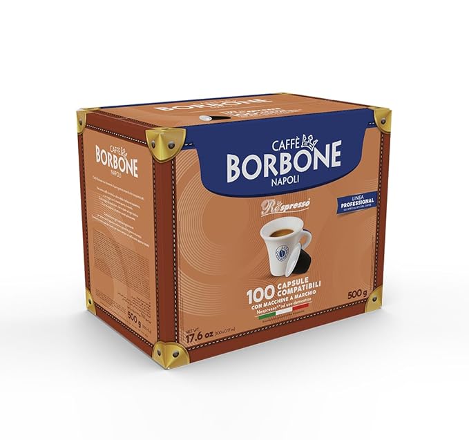 Caffè Borbone Miscela Rossa Espresso Pods Compatible with Nespresso Original Machines, Dark Roast Red Blend, 100 Count Espresso Coffee Pods