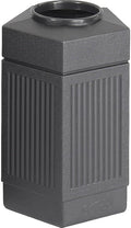 Safco Canmeleon Indoor Outdoor Trash Can, Pentagon, Open Top, 30 Gallon, Black 30