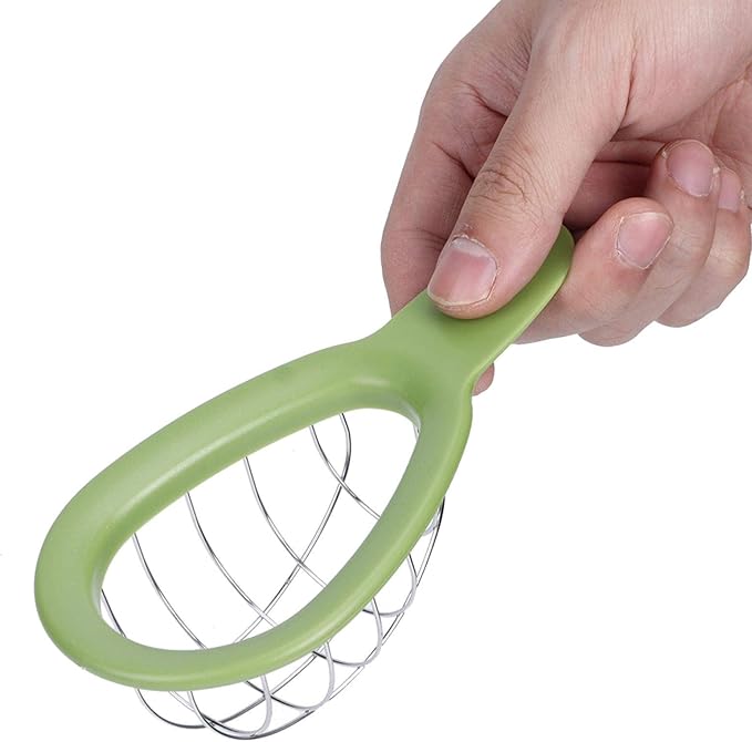 Avocado Cuber Tool, Stainless Steel Avocado Slicer Cutter Salad Tools Kitchen Gadget with Ergonomic Handle for Salads, Guacamole or Smoothie, 6.3x3.2in