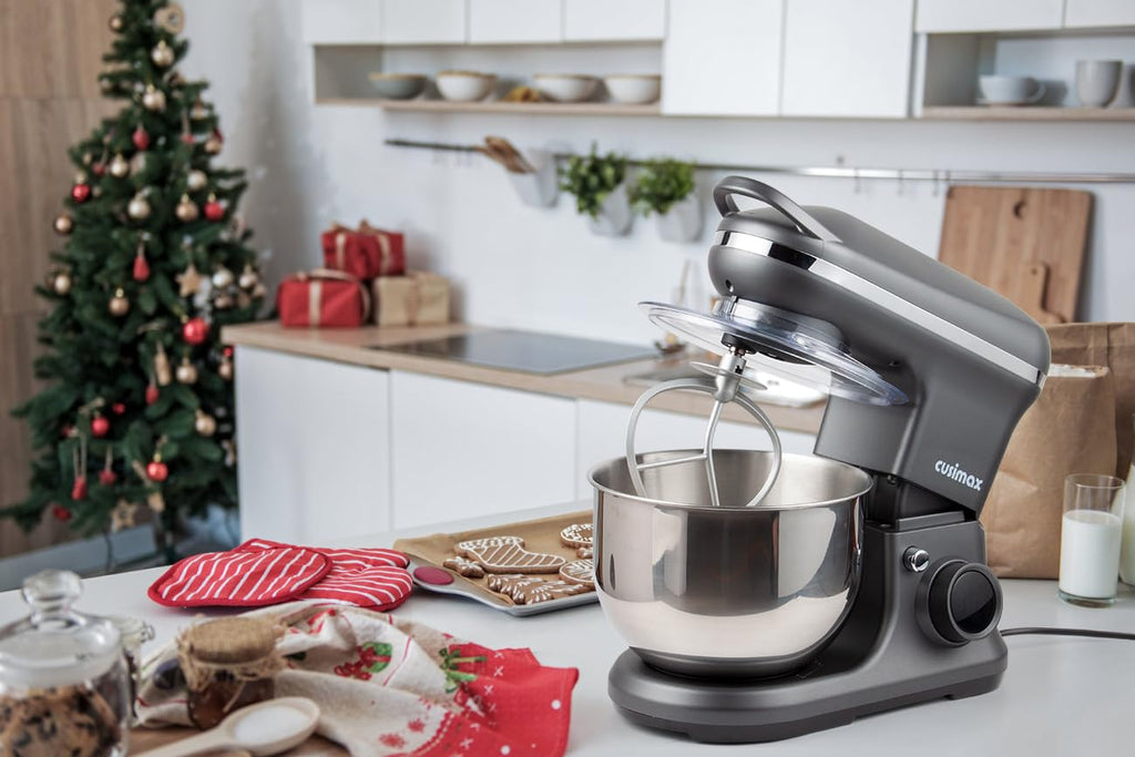 CUSIMAX Stand Mixer with Digital Switch Control, 5-Quart, 650W, Grey