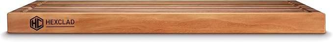 HexClad Rectangle Large Walnut Solid Wood Cutting Board 20 x 13.75 Inches