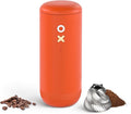 Nuttii Burr Coffee Grinder – Electric, Portable, Small, Quiet Conical Burr Coffee Bean Mill, 20 Adjustable Settings for Espresso, Pour-Over, French, Press Moka for Home Travel Use (Tangerine Orange)