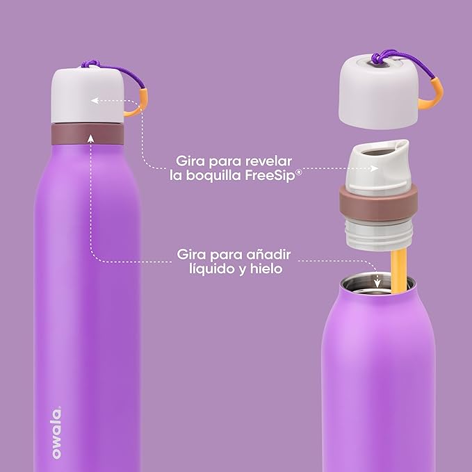 Owala FreeSip Twist Stainless Steel Water Bottle 24 oz California Grapevine