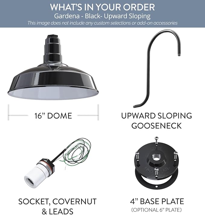 Upslope Gooseneck Barn Light Outdoor | Farmhouse Exterior Wall | Black