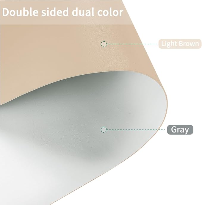 Zinkooat Dresser Top Cover - Can Be Used On Both Sides Waterproof and Easy to Clean Good Flatness Used for Dresser Table(Light Brown+Gray 10x60)