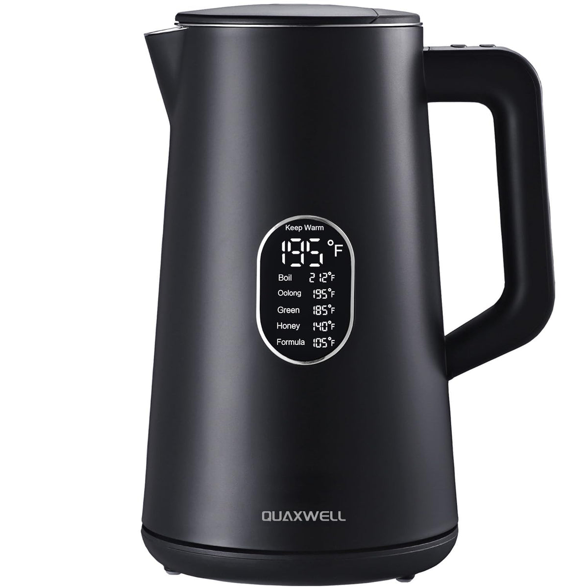 QUAXWELL 1.5L Electric Kettle Temperature Control,Black