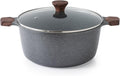 SENSARTE Nonstick Stock Pot with Lid, 7 Quart, Gray