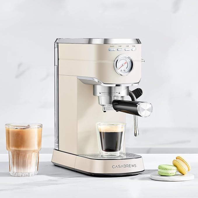 CASABREWS CM5418 Espresso Maker, Compact Espresso Machine with Milk Frother