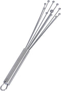 Restaurantware 10.5 in Stainless Steel Ball Whisk - 24 Pack - German Standard Egg Beater with Ergonomic Handle, Dishwasher Safe - Manual Mixer Cooking Whisk for Baking, Stirring, Sauces, Beating