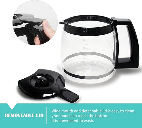 14 Cup Glass Coffee Carafe Replacement for Cuisinart Coffeemaker