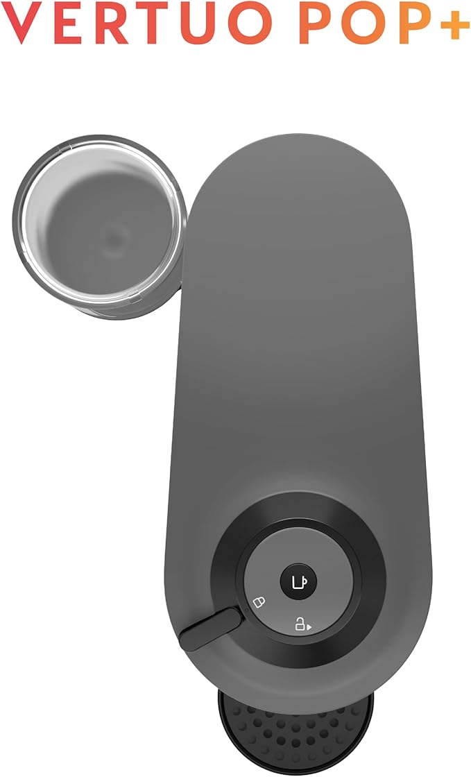 Nespresso Vertuo Pop+ Coffee Machine with Milk Frother, Dark Grey