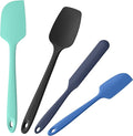 Doosu 600°F Heat Resistant Silicone Spatula Scrapers (Set of 4, Multi-3)