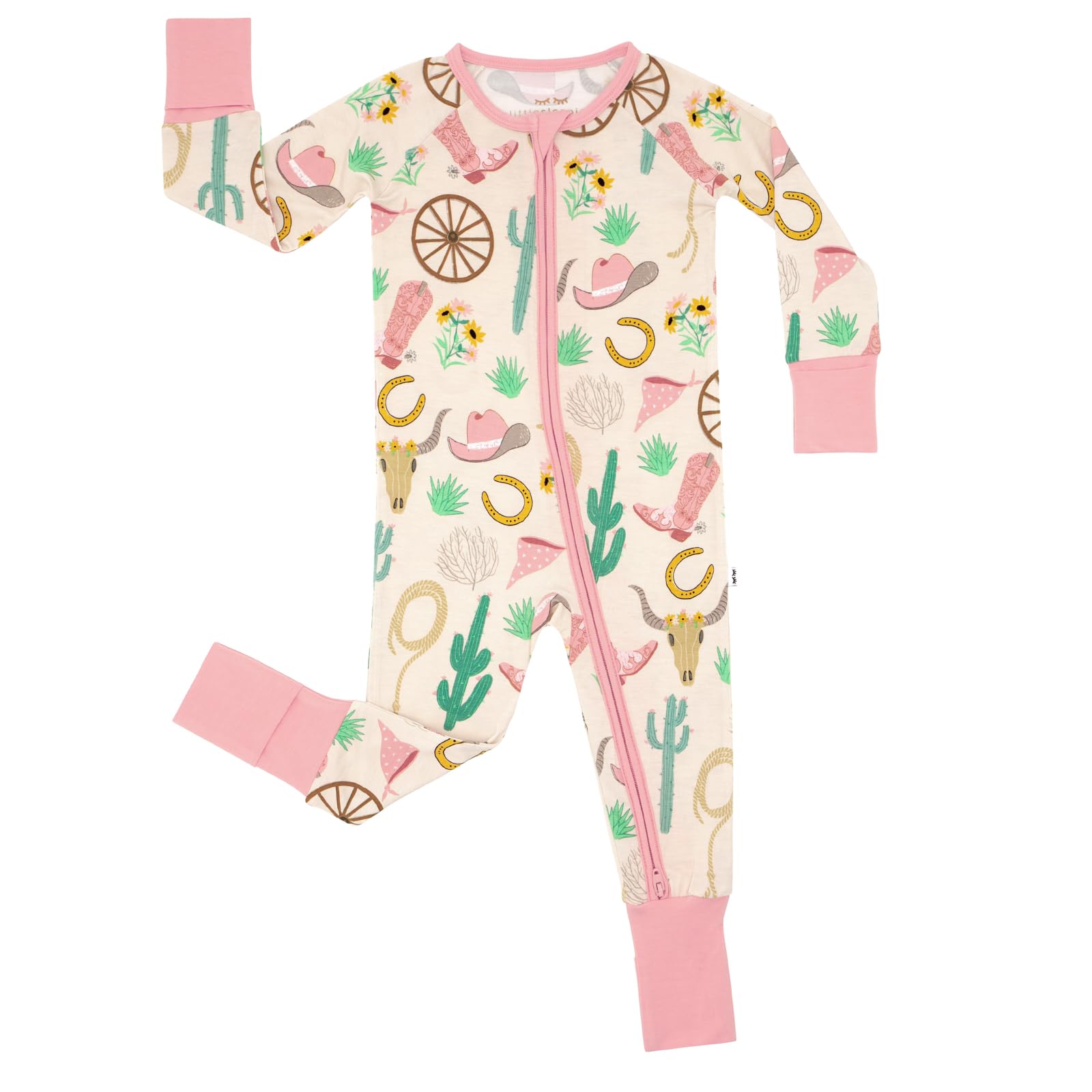 Little Sleepies Baby Pajamas, Pink Ready to Rodeo, 2T