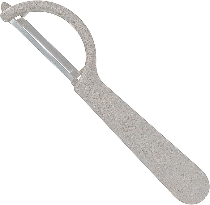 Beille Wheat Straw Vegetable Peeler with Ceramic Blade, 6.5 Inch Eco Friendly Kitchen Gadget, BPA Free Food Prep Tool, Dishwasher Safe Potato Apple Carrot Peeler