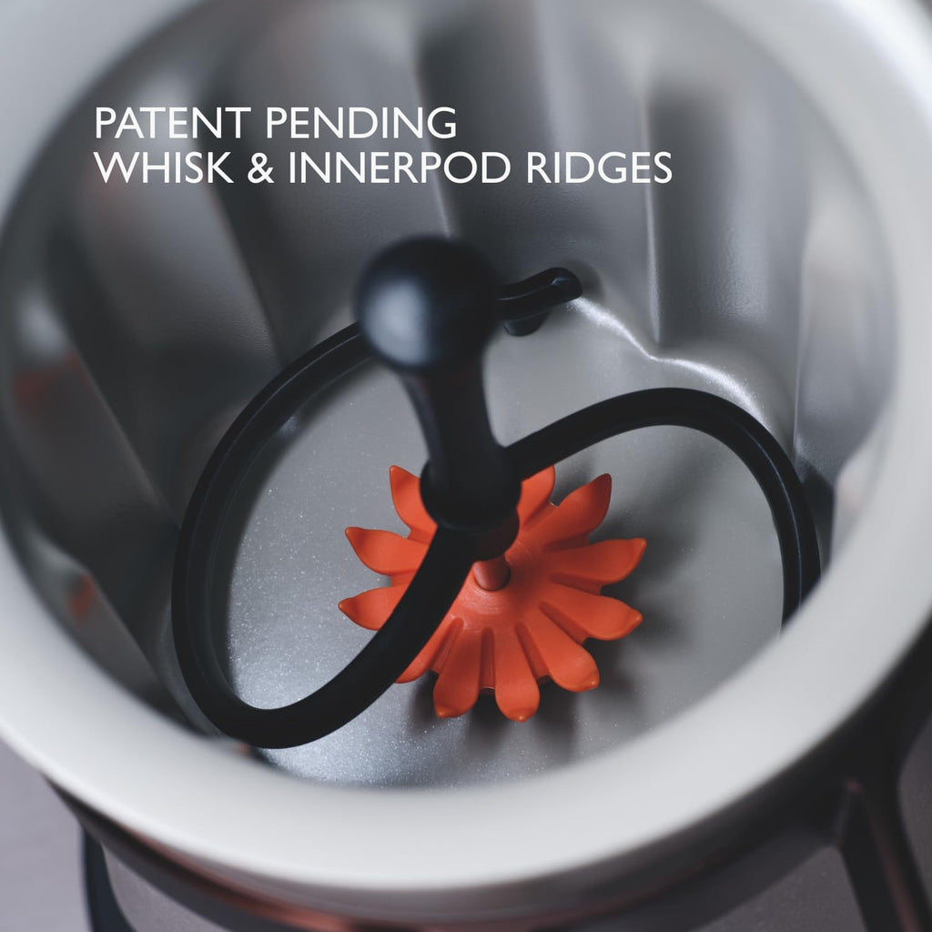 Hotel Chocolat Hot Chocolate Maker – Velvetiser Hot & Cold Drinking Chocolate Machine, Includes Mug, Glass & Sachets, Pebble Edition, Luxury Gift