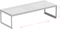 Asiingkel Stackable Expandable Metal Shelf Organizer - Adjustable Wire Storage Rack with Holes for Kitchen, Bathroom, Cabinet, Office - Space Saving, Durable & Sturdy Design（1PACK/Large/White