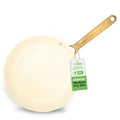 NutriChef 10 Inch Ceramic Coated Frying Pan - Non Stick Skillets with Titanium Handle, Durable Ceramic Omelette Pan, Easy to Clean, PFOA Free