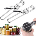Fiopet Adjustable Multifunctional Stainless Steel Can Opener, 2023 New Stainless Steel Can Opener Bottle Jar Lid Gripper Household Kitchen Tool, Manual Jar Bottle Opener Kitchen Accessories (2 Pcs)