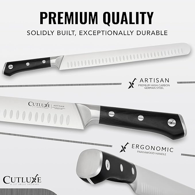 Cutluxe Carving Knife Set, Brisket Slicing & Boning Knife for Meat & BBQ