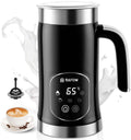 4 in 1 Electric Milk Frother: 10oz/350 mL Large Capacity Electric Milk Steamer for Hot and Cold Milk Froth - Automatic Milk Frother & Warmer for Latte, Cappuccinos, Macchiato, Hot Chocolate