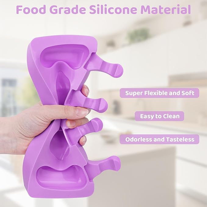 Ouddy Life Popsicle Molds Set of 2, Ice Pop Molds Silicone Cake Pop Mold