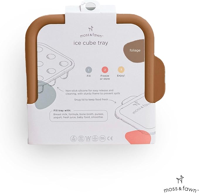Moss and Fawn Ice Cube Tray - Breast Milk Popsicle Mold - Foliage