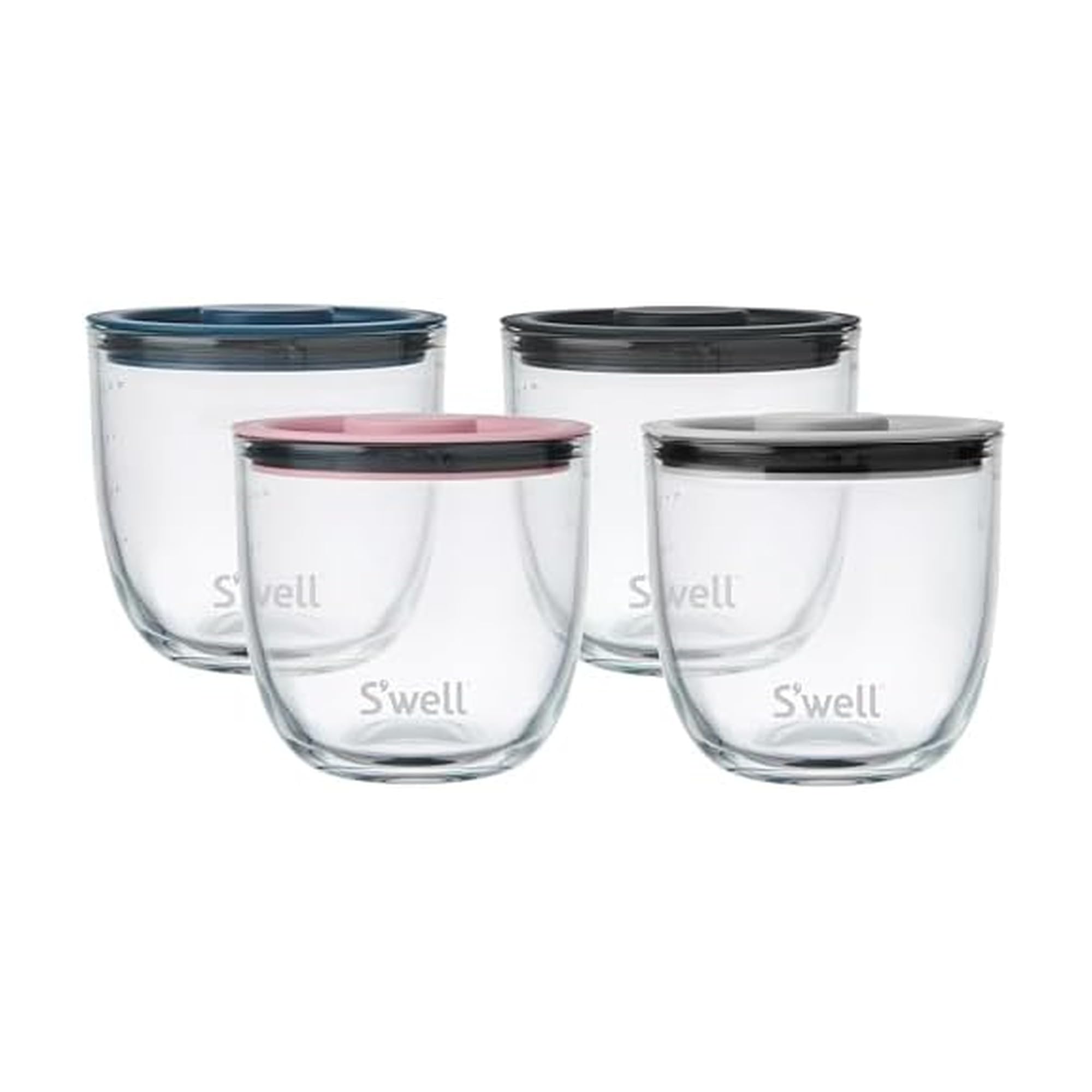 S'well 16oz Glass Prep Bowl Set of 4 For Easy Meal Prep, S'well Signatures, Made From Durable Tempered Glass