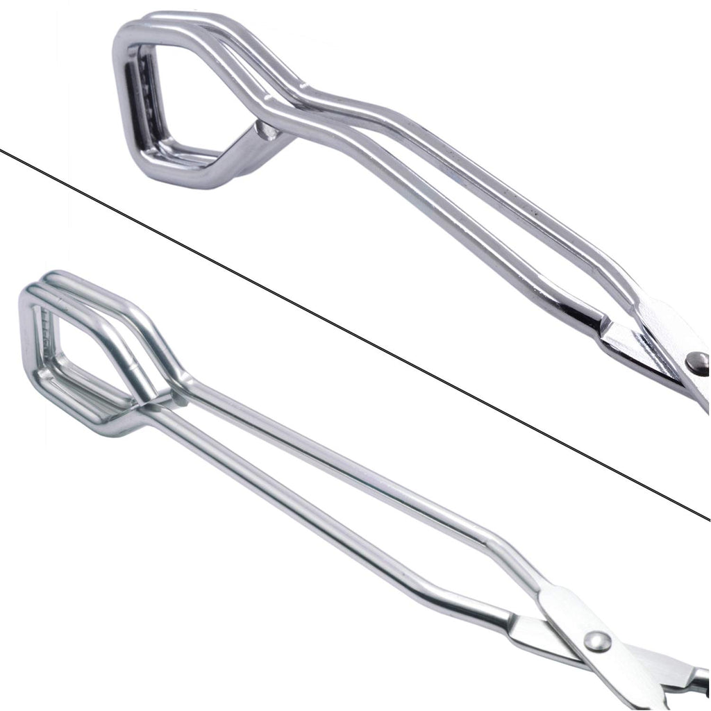 HINMAY Scissor Style Tongs 10-Inch and 11-Inch Set, Set of 2