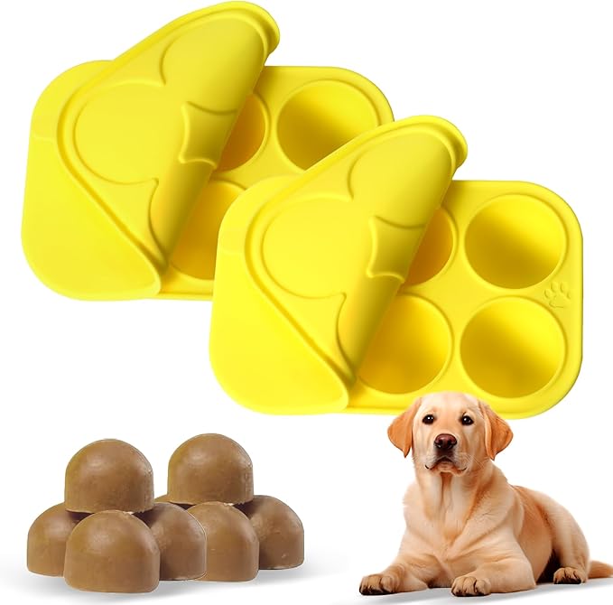 2 Pcs Large Silicone Molds with Lids for Woof Pupsicle Large Refill