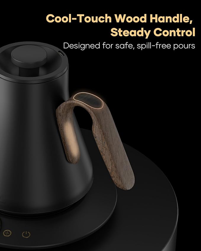 INTASTING Gooseneck Electric Kettle with ±1℉ Temperature Control 0.9 Liter