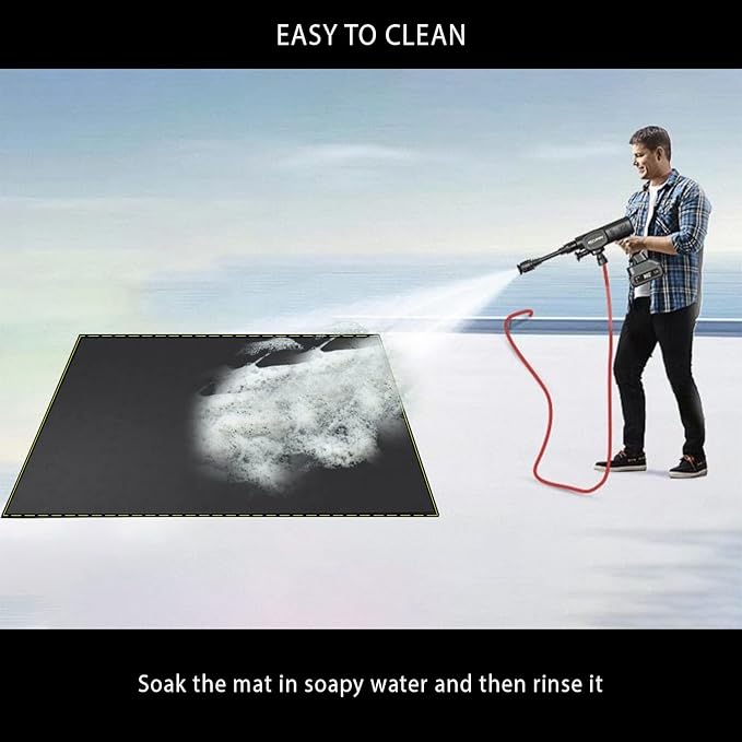 VCHOMY 40x60 Inch Under Grill Mat for Outdoor Grill Deck Patio Protector Extra Large Silicone Fireproof Waterproof Oil-Proof Fire Pit Matt BBQ Barbecue Pad