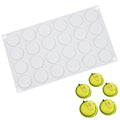 OCPO Kitchen Circle Silicone Mold for Baking Mousse Cake, 24 Cavities