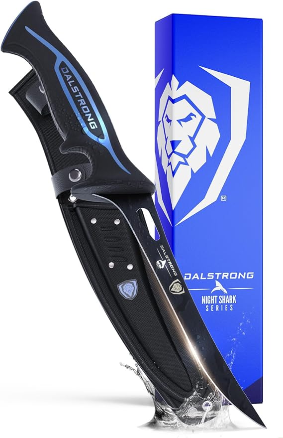 Dalstrong 7" Fillet Knife — TiN-Coated 7CR17MOV Steel — For Saltwater Fishing, Dock Filleting & Outdoor Fish Prep — Waterproof Polypropylene Handle, Rust-Resistant, Night Shark, customer support