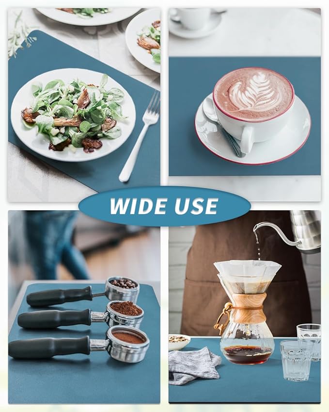 AMOAMI-Coffee Mat Hide Stain Rubber Backed Absorbent Dish Drying Mat for Kitchen Counter-Coffee Bar Accessories Fit Under Coffee Maker, Espresso Machine, Pot, Dish Rack
