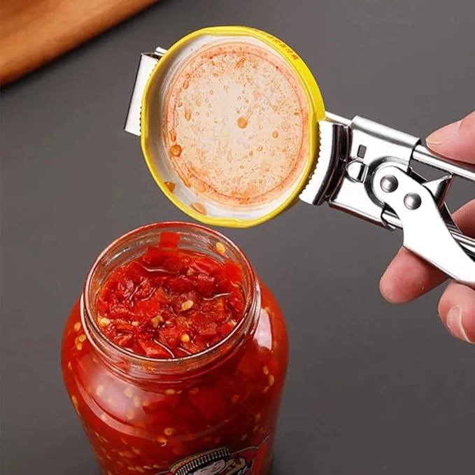 Fiopet Adjustable Multifunctional Stainless Steel Can Opener, 2023 New Stainless Steel Can Opener Bottle Jar Lid Gripper Household Kitchen Tool, Manual Jar Bottle Opener Kitchen Accessories (2 Pcs)