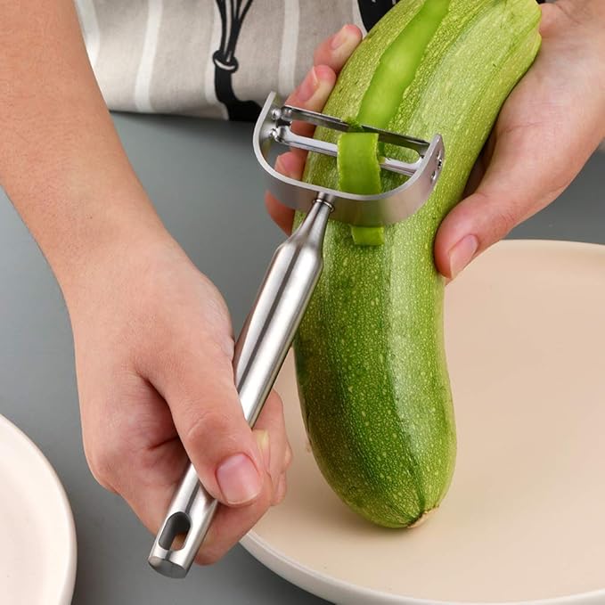 TEAHAHA 4 Sides Box Grater For Kitchen,Stainless Steel Cheese Grater With Handle,Multi-Function Vegetable Slicer Food Shredder For Chees,Ginger,Vegetables,Dishwasher Safe, Silver